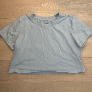 Light blue cropped tee